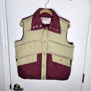 Vintage 80's Men's Two-Tone Goose Down Puffer Vest Medium